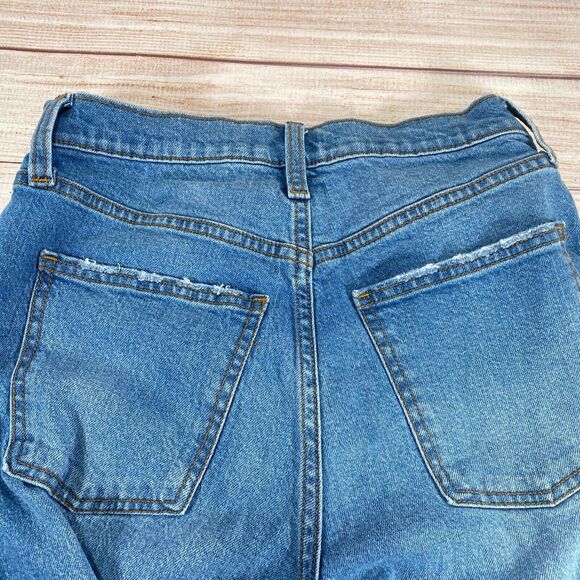 Universal Thread Womens Distressed Blue High Rise 90s Straight Jeans Size 4R - Picture 5 of 11